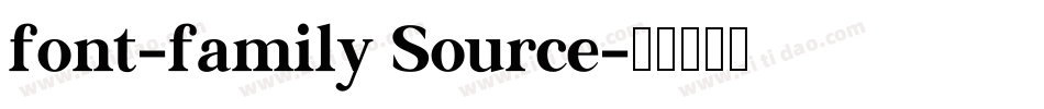 font-family Source字体转换